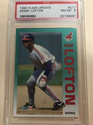 1992 Fleer Update Kenny Lofton PSA 8