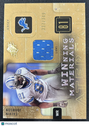 2009 Upper Deck SPx Winning Materials Calvin Johnson #WM-CJ /349 Jersey