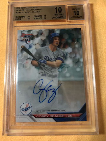 2016 Bowmans Best RC Corey Seager auto