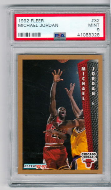 1992 fleer  Michael Jordan PSA 9 Mint