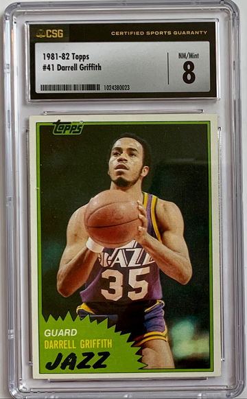 1981 - 82 Topps Basketball Rookie #41 Darrell Griffith CSG 8 NM Mint - New Label