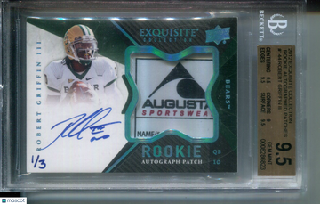 2012 Exquisite Collection Rookie Autographed Patches Robert Griffin III #144 BGS 9.5 Auto 10