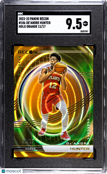 2022 Panini Recon De'andre Hunter #186 Holo Orange /17 SGC 9.5