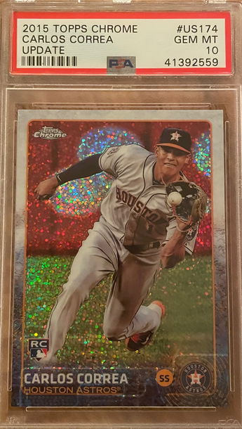 2015 topps chrome update carlos Correa us174 psa 10
