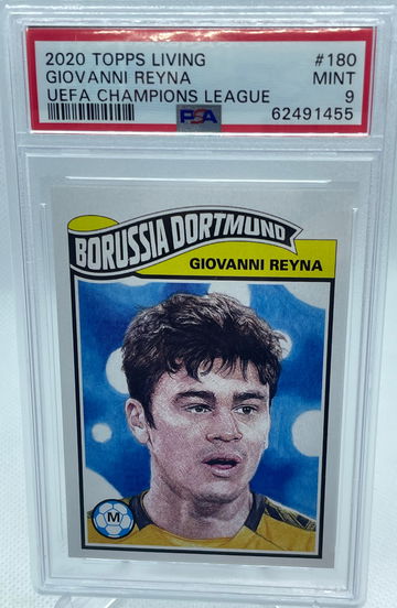 2020 TOPPS LIVING SET UCL GIOVANNI GIO REYNA #180 PSA 9 UEFA CHAMPIONS LEAGUE