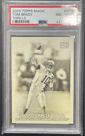 2009 TOPPS MAGIC TOM BRADY THRILLS Black Insert SP #MT6 PSA 8.5