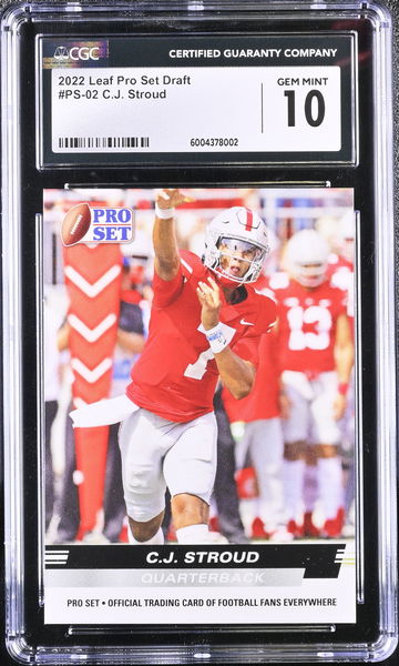 2022 LEAF C.J. STROUD #PS-02 Rookie RC CGC 10