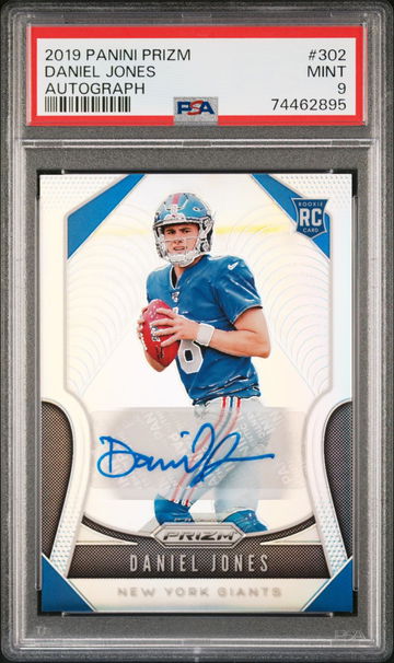 2019 Panini Prizm Daniel Jones #302 AUTOGRAPH PSA 9