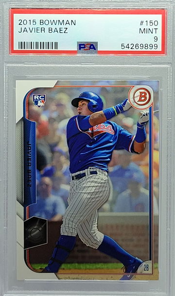 2015 BOWMAN #150 JAVIER BAEZ  PSA 9