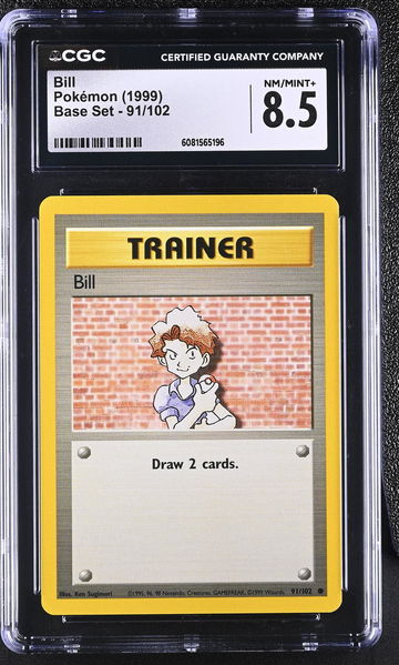 1999 Pokémon Base Set Trainer Bill #91/102 CGC 8.5
