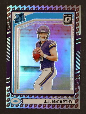 2024 Panini Donruss Optic #303 J.J. McCarthy Football Emoji Rated Rookie