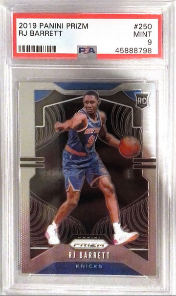 RJ Barrett 2019 Panini Prizm Base PSA 9
