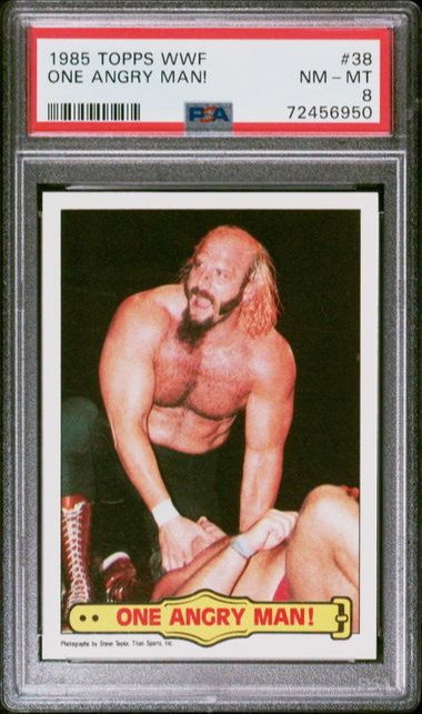 1985 TOPPS WWF JESSE THE BODY VENTURA ONE ANGRY MAN #38 PSA 8