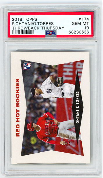 2018 Topps Throwback Thursday Shohei Ohtani Gleyber Torres RC