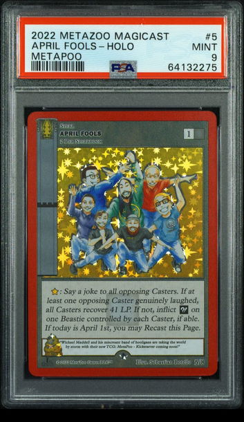 💎2022 Metazoo Magicast Metapoo #3 APRIL FOOLS-Holo | PSA 9 |👻🌲LOW PRINT RUN📈