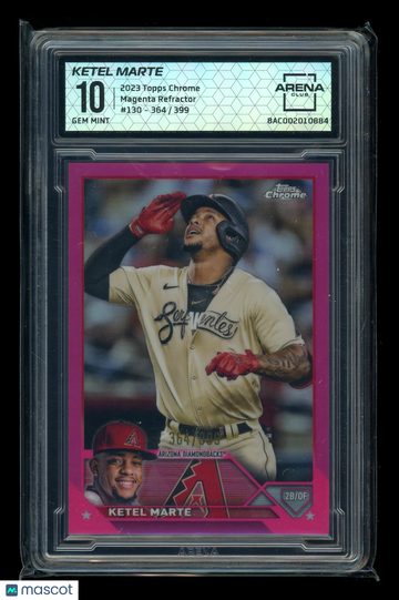 2023 Topps Chrome Magenta Refractor Ketel Marte #130 /399 Arena Club 10