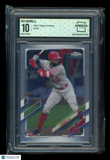 2017 Topps Chrome Jo Adell #142 RC Arena Club 10