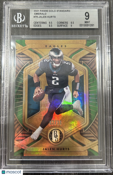 2021 Panini Gold Standard Emerald Jalen Hurts #79 BGS 9