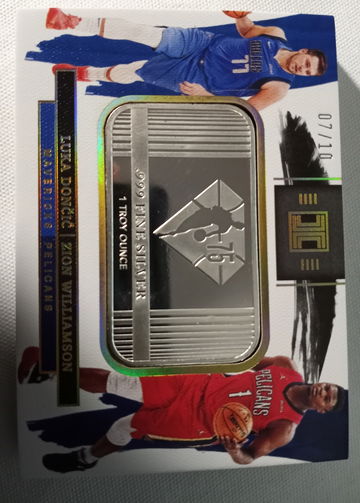 LUKA DONCIC ZION WILLIAMSON 2021 PANINI IMPECCABLE 1 TROY OUNCE SILVER Jersey Number  7/10 Near Mint-Mint Looks MINT 