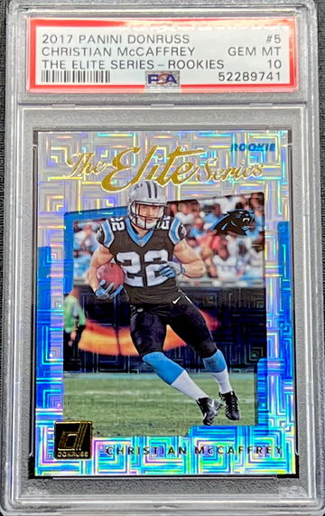 2017 Christian McCaffrey Pannini Donruss The elite Series Rookies #5 PSA 10 GEM MT