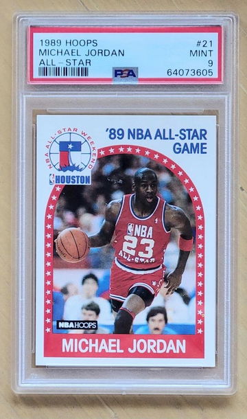 1989 HOOPS #21 MICHAEL JORDAN '89 NBA ALL-STAR GAME PSA 9