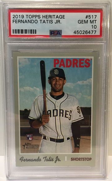 2019 Topps Heritage Fernando Tatis Jr Rookie RC #517 PSA 10 Padres