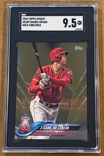 2018 Topps Update US189 Gold /2018 Shohei Ohtani SGC 9.5 Mint+