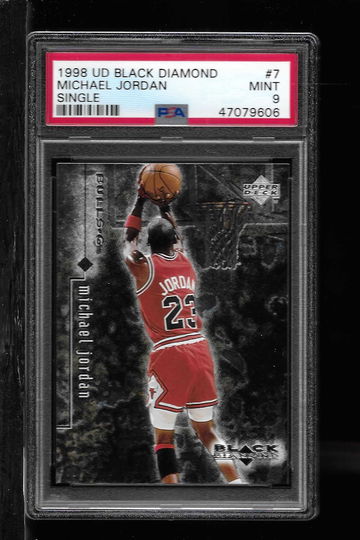1998 UPPER DECK BLACK DIAMOND MICHAEL JORDAN #7 SINGLE PSA 9