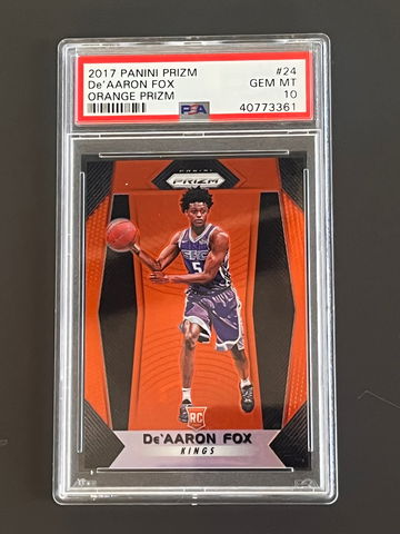 De’aaron fox 2017-18 orange panini prizm psa 10