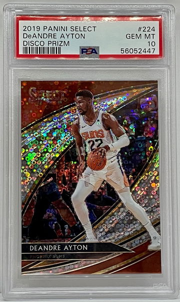 2019 Select DeAndre Ayton Courtside Disco Prizm PSA 10