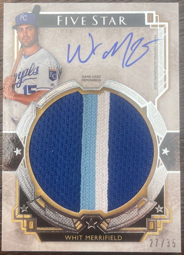 2017 Topps Five Star Whit Merrifield auto /35