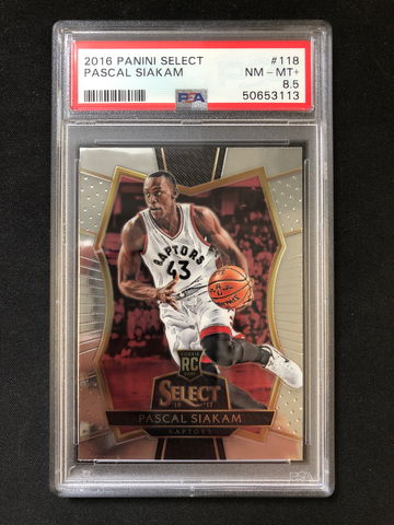 2016 Panini Select - Pascal Siakam - Rookie Base PSA 8.5 Near Mint+