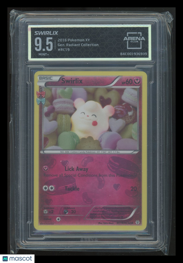 2016 Pokemon XY Generations Radiant Collection Swirlix Arena Club 9.5 #RC19