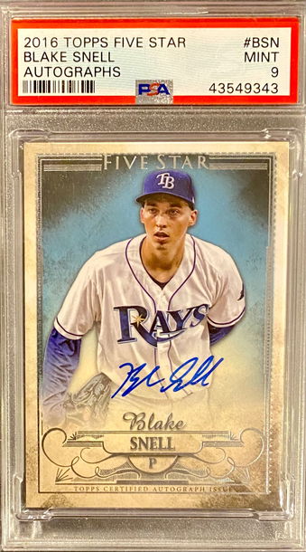 2016 Topps Five Star Blake Snell PSA 9