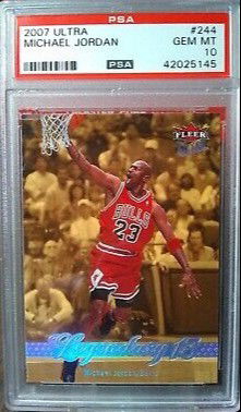 2007 Upper Deck UD Fleer Ultra SE Legendary 13 244 Michael Jordan Chicago Bulls PSA 10 Gem Mint
