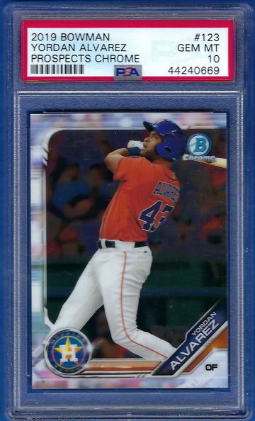 2019 Bowman Chrome Prospects Yordan Alvarez #BCP-123 *PSA 10* Houston Astros