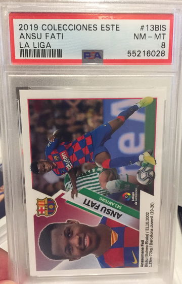 2019 Colecciones Este La Liga Ansu Fati Rookie PSA 8