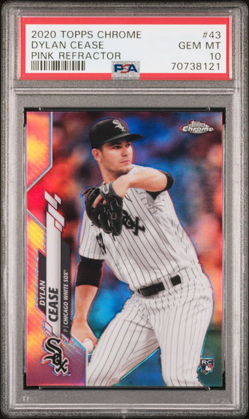 Dylan Cease Topps Chrome Rookie PSA 10 Pink Refractor 2020 RC #43