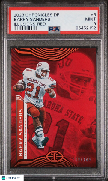2023 Chronicles Barry Sanders #3 Red /149 PSA 9