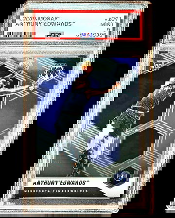 Anthony Edwards RC - 2020-21 Panini Mosaic #201 Rookie - PSA 9