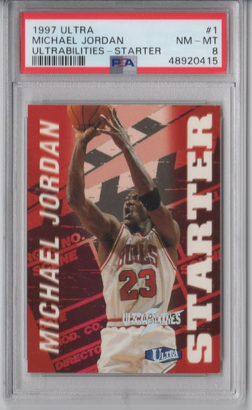 1997 Ultra Michael Jordan Ultrabilities Starter PSA 8