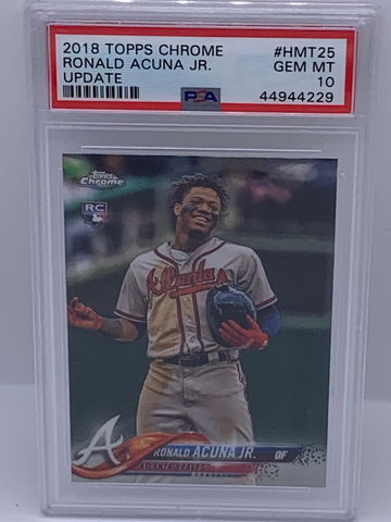 2018 Topps Chrome Update Ronald Acuna Psa 10