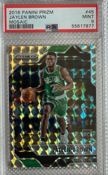 Jaylen Brown 2016-17 Panini Mosaic Silver Prizm RC #45 PSA 9 Mint Boston Celtics