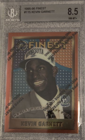 1995 Finest Kevin Garnett w/ coating NM-MT+