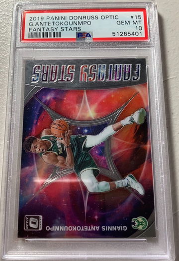 2019 Optic Giannis Antetokounmpo Fantasy Stars PSA 10