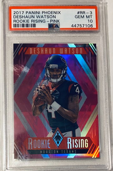 2017 Panini phoenix Deshaun Watson Rookie Pink GEM-MT PSA 10