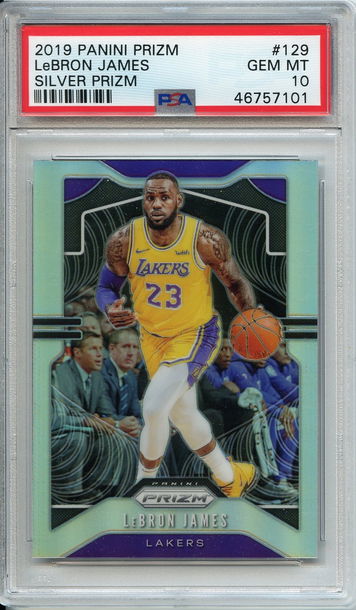 Lebron James Prizm Lakers Silver PSA 10 NEP