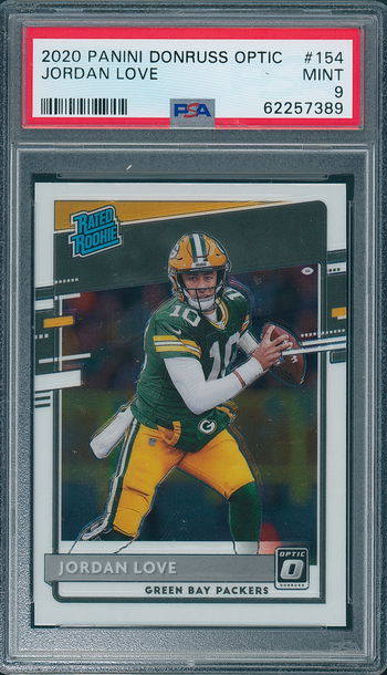 2020 Donruss Optic Jordan Love #154 RC PSA 9