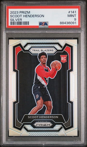 2023 Panini Prizm Silver Prizm Scoot Henderson #141 PSA 9