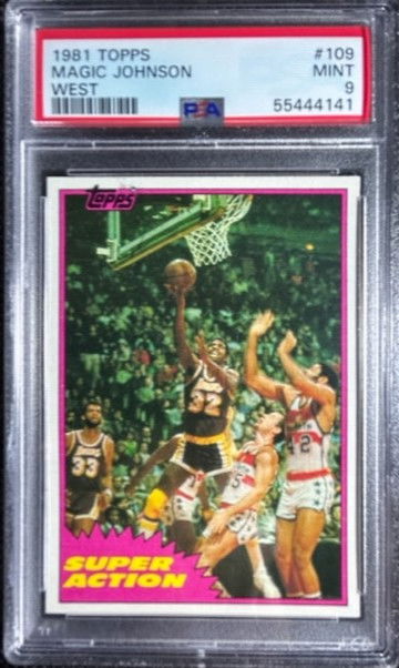 1981 Topps Basketball #109 Magic Johnson Los Angeles Lakers HOF PSA 9 MINT